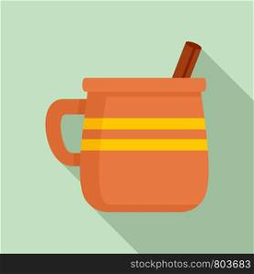 Mug of mexican drink icon. Flat illustration of mug of mexican drink vector icon for web design. Mug of mexican drink icon, flat style