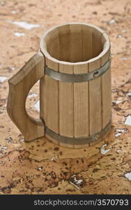 mug on cork wood