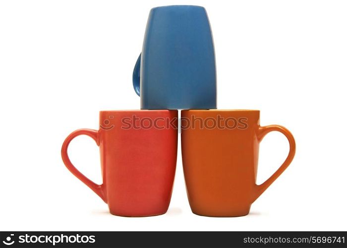 Mug stacked on two mugs