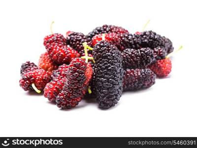 Mulberry berries close up as a background
