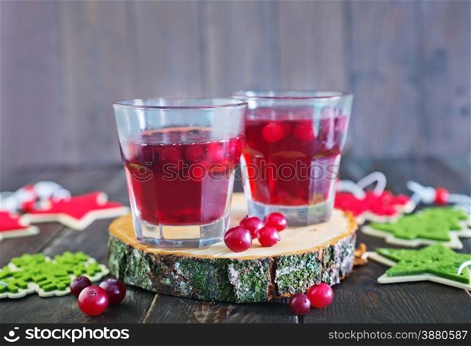 mulled wine in the glass and on a table
