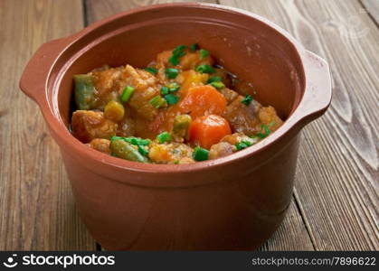 Mulligan Stew - dish said American hobos .Tasty winter traditional hot pot country stew