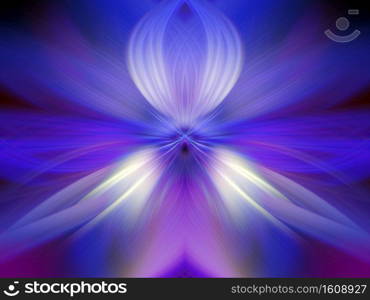 Multi Color Abstract Gradient Crossing Wavy Background. Fractal Art Digital Painting for Home Decoration. Fantasy Effect Blur Light Overlay. Trendy Graphic Colorful Floral Leaf Psychedelic Wallpaper