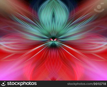 Multi Color Abstract Gradient Crossing Wavy Background. Fractal Art Digital Painting for Home Decoration. Fantasy Effect Blur Light Overlay. Trendy Graphic Colorful Floral Leaf Psychedelic Wallpaper