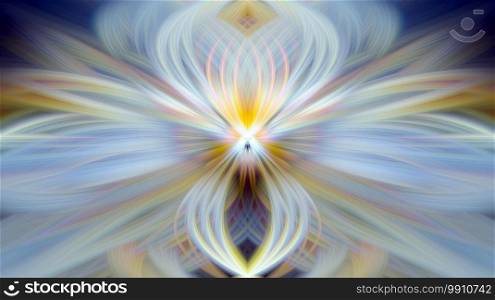 Multi Color Abstract Gradient Crossing Wavy Background. Fractal Art Digital Painting for Home Decoration. Fantasy Effect Blur Light Overlay. Trendy Graphic Colorful Floral Leaf Psychedelic Wallpaper