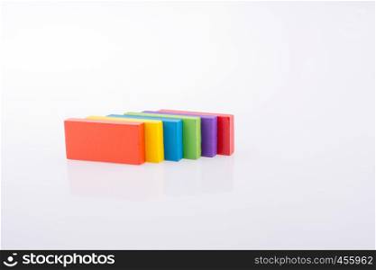 multi color domino on white background