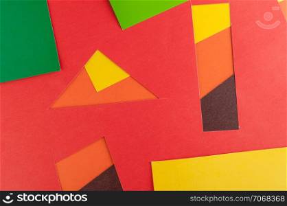 Multi-colored real colorful paper sheets texture backdrop. Background for draw idea and all art work design. Red, brown, yellow, orange, green.. Multi-colored real vivid paper sheets texture background. Red, brown, yellow, orange, green.
