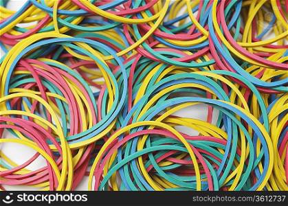Multi colored rubber bands