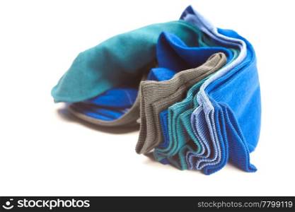multi colored socks made a??a??of cotton isolated on white