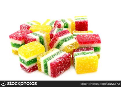 Multi-coloured fruit candy, fruit jelly