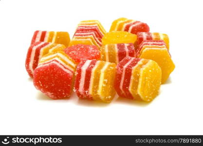 Multi-coloured fruit candy, fruit jelly