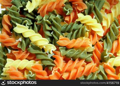 Multi-coloured macaroni of spiral is lied