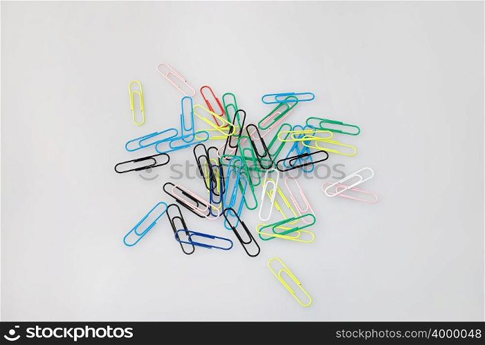 Multi-coloured paperclips