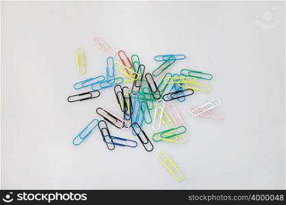 Multi-coloured paperclips