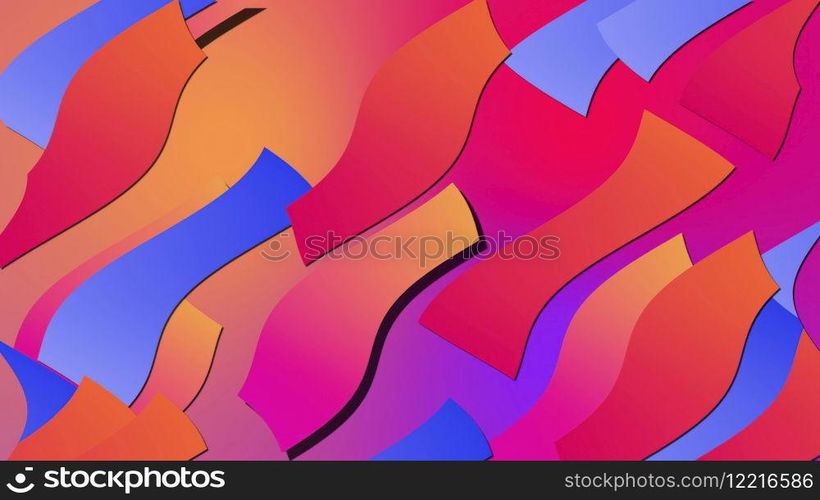 Multi gradient flat shapes. Computer generated 3d render Multi gradient flat shapes. Computer generated 3d render. Multi gradient flat shapes