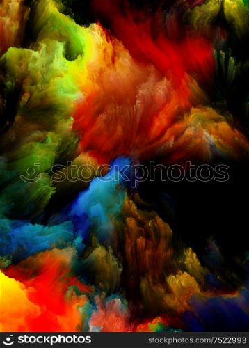 Multicolor Cloud. Color Dream series. Background design of gradients and spectral hues relevant for imagination, creativity and art painting