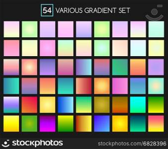 Multicolor gradient backgrounds. Multicolor gradient backgrounds. Vector elegant soft color and light illuminated gradients collection