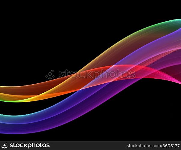 multicolored abstraction on black background, high quality detailed render