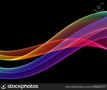 multicolored abstraction on black background, high quality detailed render