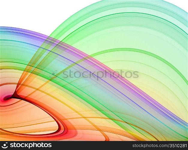 multicolored abstraction over white background - hq rendered image