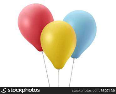 multicolored balloons on a on white background