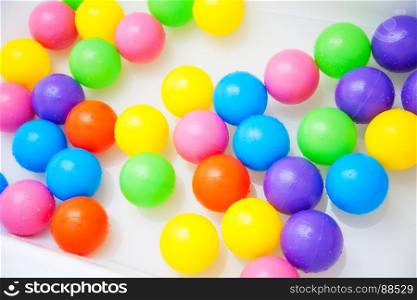 Multicolored balls for children's fun. Background