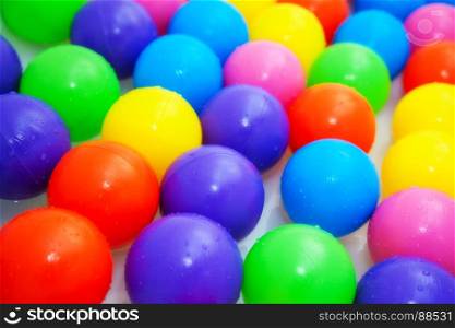 Multicolored balls for children's fun. Background