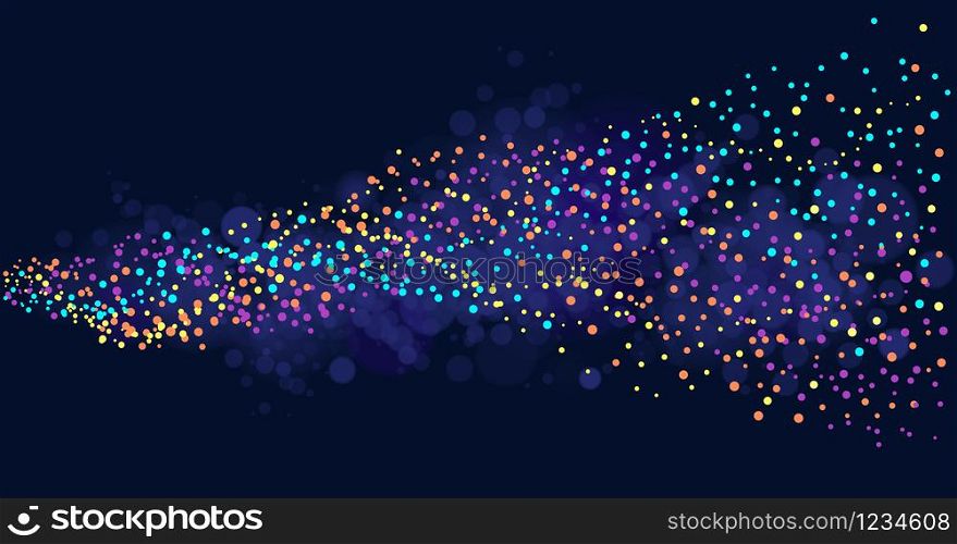 Multicolored festive paper confetti background. Holiday or birthday decoration.Vector illustration.