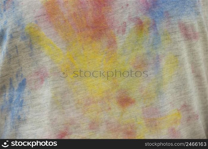 multicolored handprint t shirt