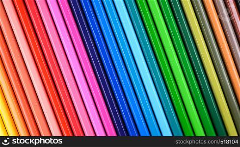 Multicolored Pencils background. Color pencils close up. School background. Multicolored Pencils background. School background