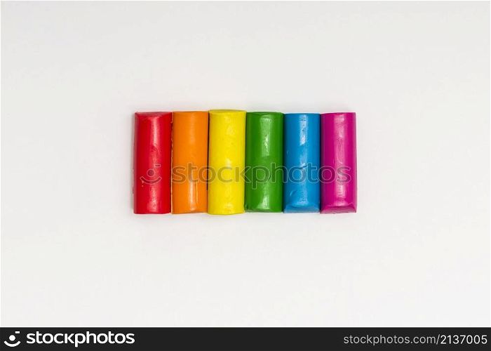 multicolored plasticine sticks