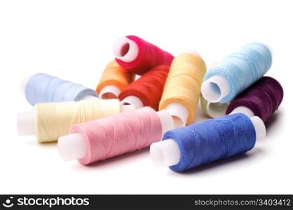 Multicoloured threads. Assortment of multicoloured threads