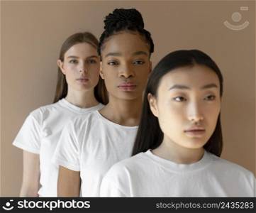 multicultural women posing