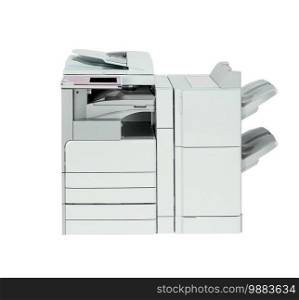 multifunction laser printer isolated on white background. multifunction laser printer