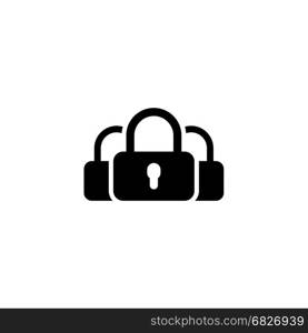 Multikey Security Services Icon. Flat Design.. Multikey Security Services Icon. Flat Design. Isolated Illustration. Security concept with a three padlocks. App Symbol or UI element.