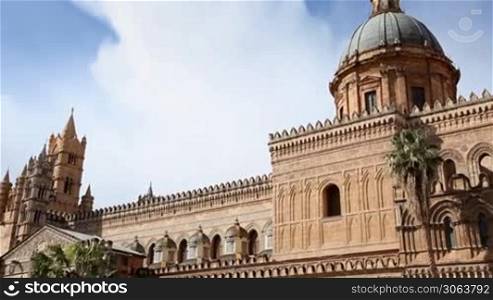 Multiple shots of cathedral in palermo, sicily, italy