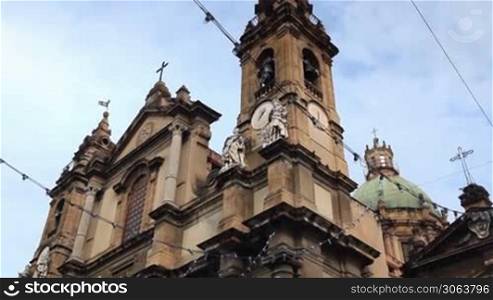 Multiple shots of Italian cathedral in Palermo, sicily, italy