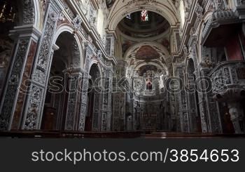 multiple shots of San Domenico Cathedral in Palermo, sicily, italy