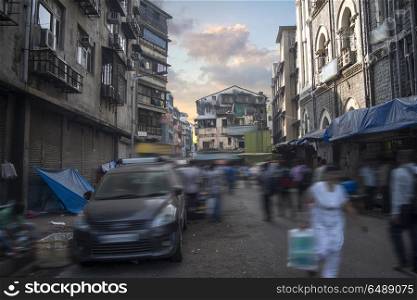 Mumbai, formerly Bombay - a city in the west of India, on the Arabian Sea coast. Maharashtra Civic Centre. slum. slum