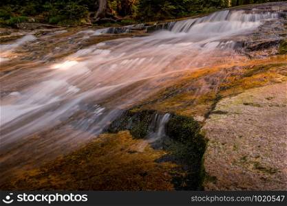 Mumlava waterfall on Mumlava river, Harrachov, Giant Mountains, Krkonose National Park, Czech Republic