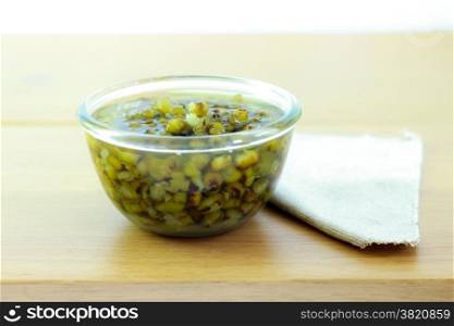 Mung beans in light syrup Deserts of Thailand