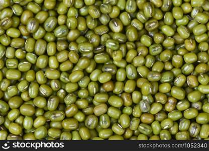 Mung beans texture background , top view / Bean seed cereal whole grains