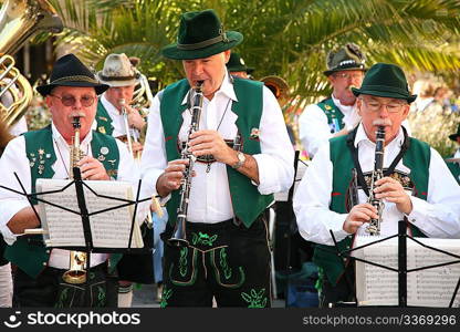 Munich, Germany - OCTOBER 16: American orchestra playing on Octoberfest October 16, 2007 in Munich.