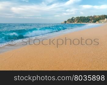 Municipal beach in Lloret de mar. Costa Brava.. Lloret de mar. City Beach.