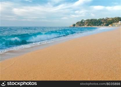 Municipal beach in Lloret de mar. Costa Brava.. Lloret de mar. City Beach.