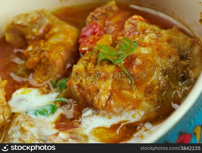 Murgh Dopiaza - Persian meaning a South-Asian curry dish.