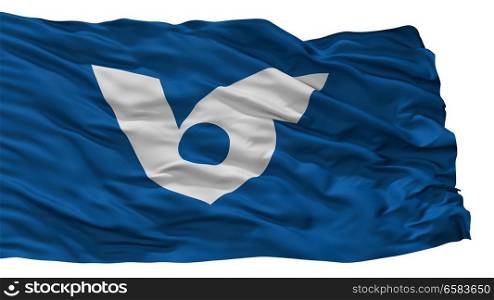 Musashimurayama City Flag, Country Japan, Tokyo Prefecture, Isolated On White Background. Musashimurayama City Flag, Japan, Tokyo Prefecture, Isolated On White Background