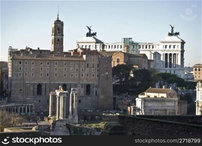 Musei Capitolini and the Monumento Vittorio Emanuele II with the Forum Romanum