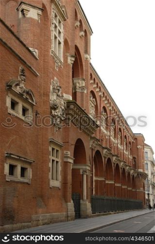 Museum in Toulouse, famous architecture in red bricks