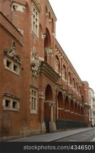 Museum in Toulouse, famous architecture in red bricks